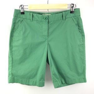 J. Crew bermuda green shorts